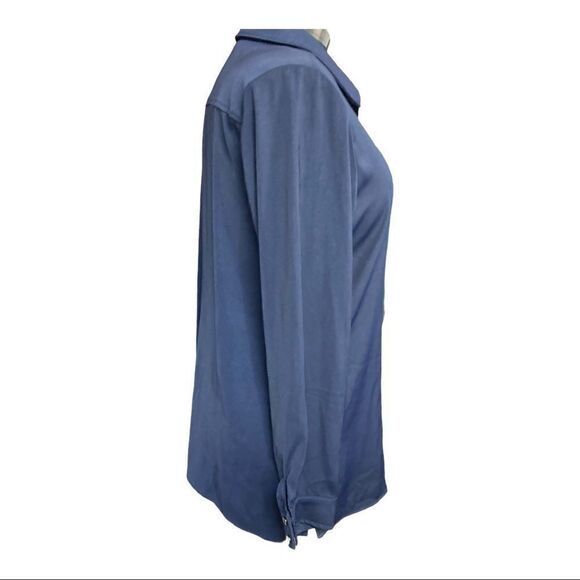 Susan Graver blue women’s top,Small - Picture 3 of 12